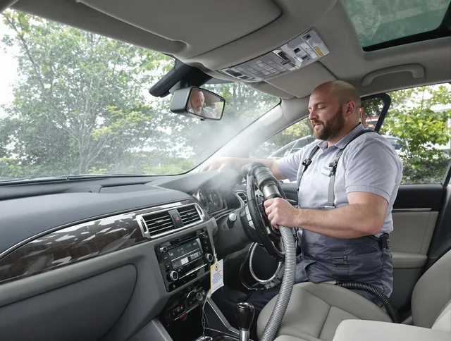 Burrillville Air Duct Cleaning specialist performing professional car duct cleaning in Burrillville