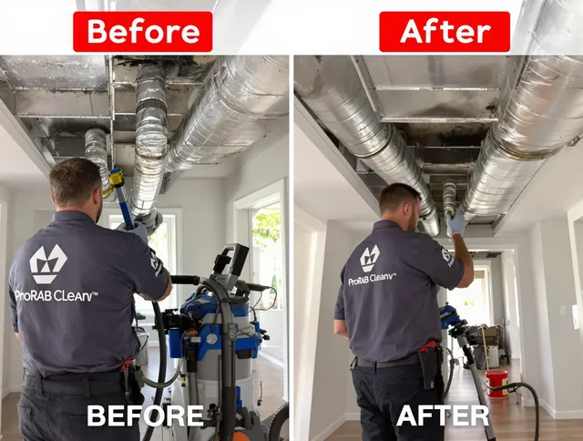 Burrillville Air Duct Cleaning expert performing thorough residential duct cleaning in a Burrillville home